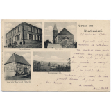 Gruss aus Obertraubach - Schulhaus - Kirche - Gastwirthschaft Bitsch - Totalansicht.