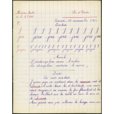 Cahier journalier.