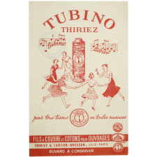 Buvard publicitaire. Fils à coudre Thiriez & Cartier-Bresson. Turbino.