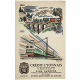Buvard publicitaire. Crédit Lyonnais. Les chemins de fer. 