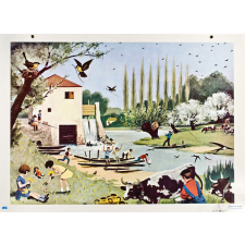 Tableau mural. Écrire et parler CE1. Le printemps.