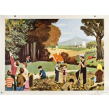 Tableau mural. Écrire et parler CE1. Plaisirs et travaux d'automne. 