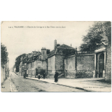 344 - Valognes - L'Entrée du Collège et la rue Thiers vers la Gare.