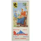 Buvard publicitaire. Biscottes Magdeleine. Flandre. 