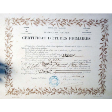 Certificat d'études primaires. 