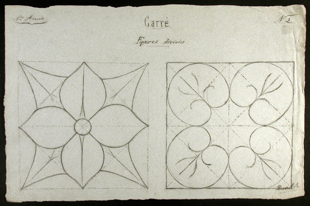 Recueil de 25 dessins académiques, école normale de garçons de Rouen.