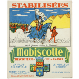 Buvard publicitaire. Stabilisées Mabiscotte. 1429, Jeanne d'Arc à Orléans.