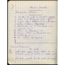 Cahier de devoirs mensuels.
