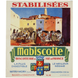 Buvard publicitaire. Stabilisées Mabiscotte. Marché à Ghardaïa. 