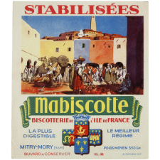 Buvard publicitaire. Stabilisées Mabiscotte. Marché à Ghardaïa.