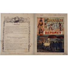 Amazone. Prisonniers. Audience donnée par le roi de Dahomey aux prisonniers européens - Campagne du Dahomey n°2.