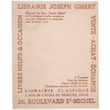 Buvard publicitaire. Librairie Joseph Gibert. Résumés du Bac.