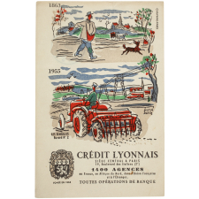 Buvard publicitaire. Crédit Lyonnais. Les semailles.