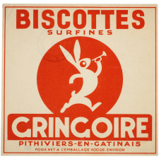 Buvard publicitaire. Biscottes surfines Gringoire.