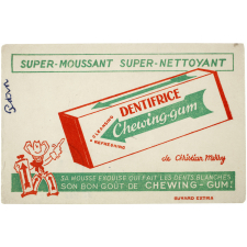 Buvard publicitaire. Dentifrice Chewing-gum de Christian Merry.