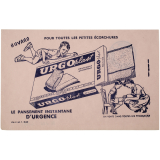 Buvard publicitaire. Urgoplast. Le pansement instantané d'urgence.