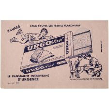 Buvard publicitaire. Urgoplast. Le pansement instantané d'urgence.