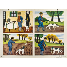 Tableau mural. Écrire et parler CE2. A la chasse.
