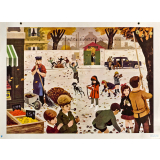 Tableau mural. Écrire et parler CE1. Tableau d'automne. 