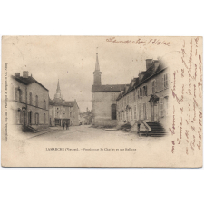 Lamarche (Vosges) - Pensionnat St-Charles et rue Bellune.