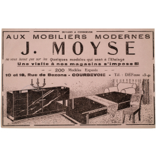 Buvard publicitaire. Aux Mobiliers Modernes J. Moyse.
