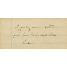 Cahier journalier.