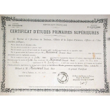 Certificat d'études primaires supérieures. 