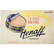 Buvard publicitaire. Le pâté pur porc Hénaff.