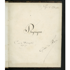 Cahier de physique.