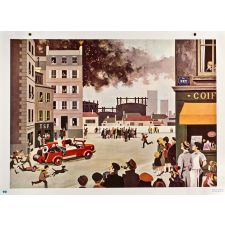 Tableau mural. Écrire et parler CE1. Les pompiers.