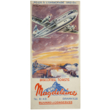 Buvard publicitaire. Biscottes Magdeleine. Avion gros porteur en vol. 