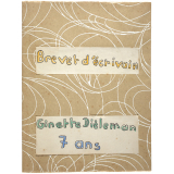 Travaux d'élèves Freinet, Brevet d'écrivain. 