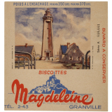 Buvard publicitaire. Biscottes Magdeleine. Fermanville - Le Phare. 
