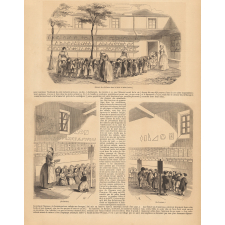Entrée des enfants dans la Salle d'Asile Cochin. La Prière. La Lecture.