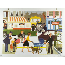 Tableau mural. Écrire et parler CE2. Dans les rues de Paris.