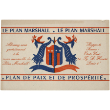 Buvard publicitaire. Le Plan Marshall. Plan de Paix et de Prospérité.