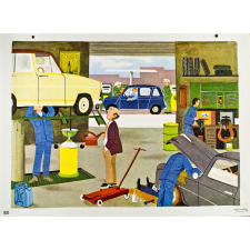 Tableau mural. Écrire et parler CE2. L'automobile.
