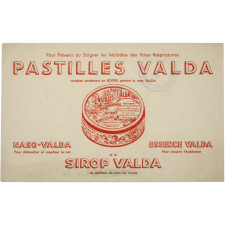 Buvard publicitaire. Pastilles Valda.