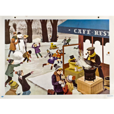 Tableau mural. Écrire et parler CE1. Plaisirs d'hiver. 