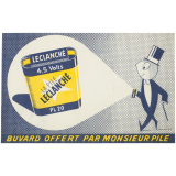 Buvard publicitaire. Pile Leclanché.