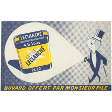 Buvard publicitaire. Pile Leclanché.