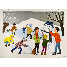 Tableau mural. Écrire et parler CE2. Plaisirs de l'hiver.