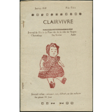 Journal scolaire Freinet. Clairvivre. Janvier, 1949.
