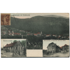 Souvenir de Geishouse - Mairie et école - Restaurant et Epicerie Alphonse Fahr.