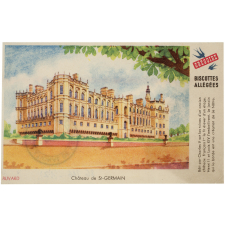 Buvard publicitaire. Biscottes allégées Grégoire. Château de Saint-Germain.