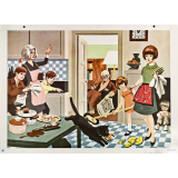 Tableau mural. Écrire et parler CE1. Un incident ménager. 
