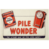 Buvard publicitaire. Pile Wonder. 