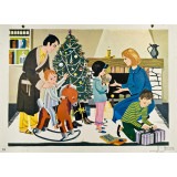 Tableau mural. Écrire et parler CE2. Matin de Noël. 