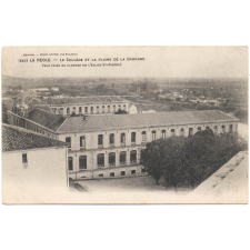 855 - La Réole - Le Collège et la plaine de la Garonne - Vue prise du clocher de L'Eglise St-Pierre.