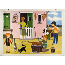 Tableau mural. Écrire et parler CE2. Nos animaux familiers. 